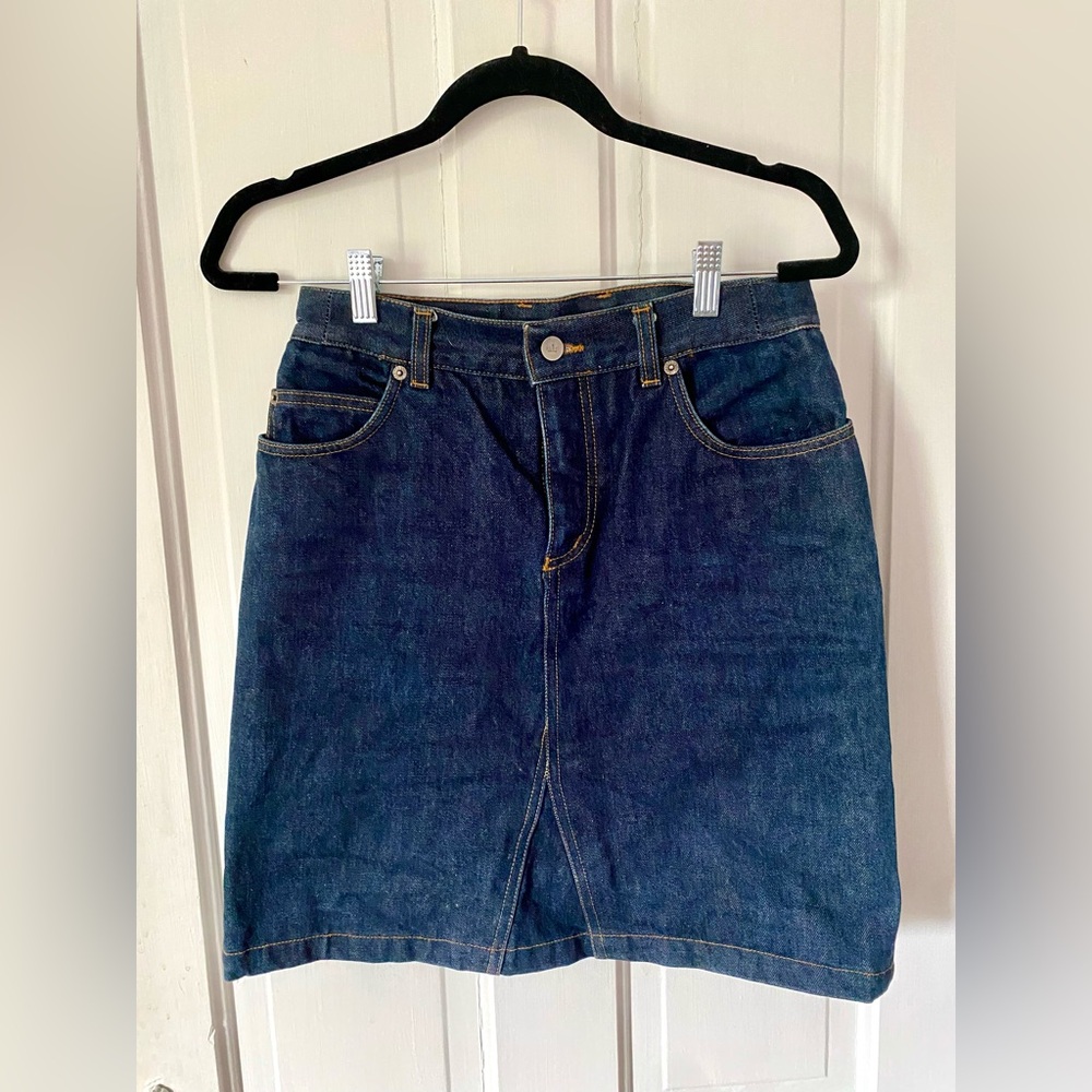 Gucci Dark Blue Denim Skirt